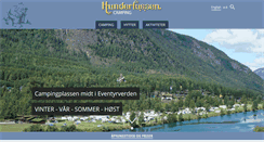 Desktop Screenshot of hunderfossen-camping.no